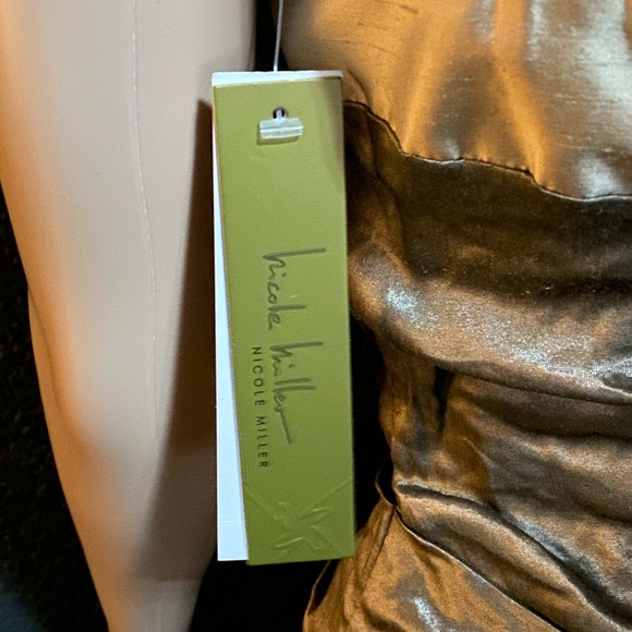 NICOLE MILLER Scrunch Cocktail Dress Size 6 - Picture 5 of 7